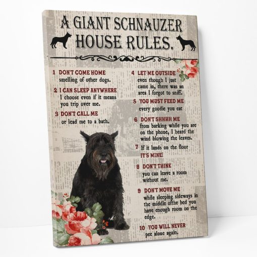 Gearhuman 3D A Giant Schnauzer House Rules Canvas GK040263 Canvas