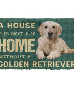 Gearhuman 3D A House Is Not A Home Golden Retrievers Dog Doormat GV290115 Doormat Doormat S(15,8''x23,6'')