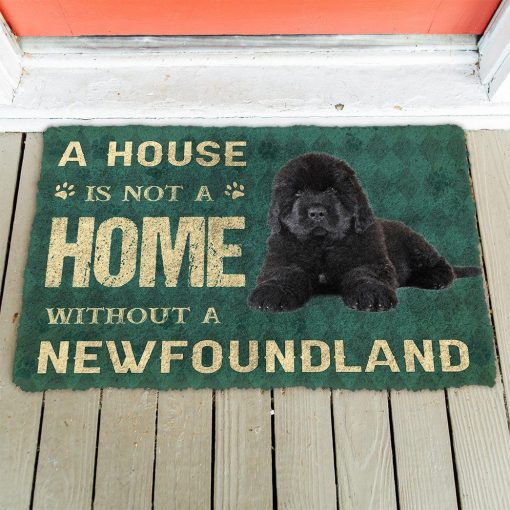 Gearhuman 3D A House Is Not A Home Newfoundland Dog Doormat GV01021 Doormat
