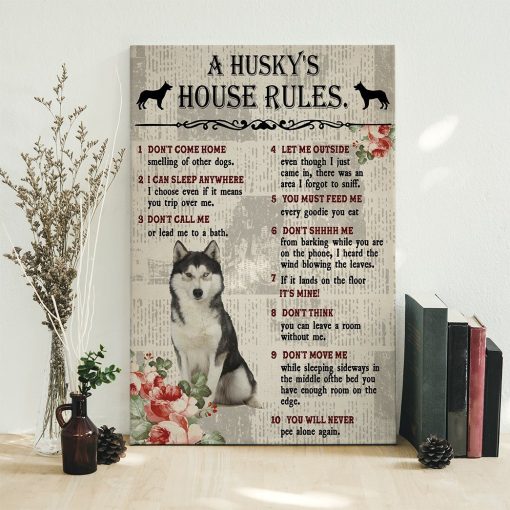 Gearhuman 3D A Huskys House Rules Canvas GK290122 Canvas