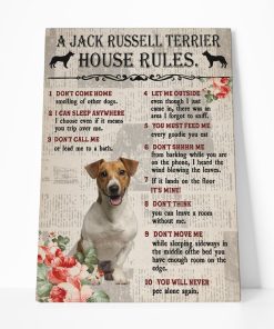 Gearhuman 3D A Jack Russell Terrier House Rules Canvas GK040230 Canvas 1 Piece Non Frame M