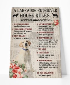Gearhuman 3D A Labrador Retriever House Rules Canvas GK04024 Canvas 1 Piece Non Frame M