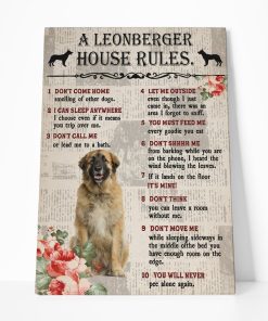 Gearhuman 3D A Leonberger House Rules Canvas GK040244 Canvas 1 Piece Non Frame M