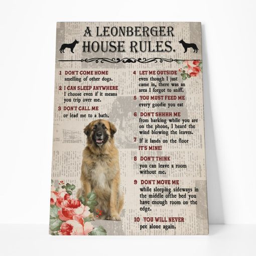 Gearhuman 3D A Leonberger House Rules Canvas GK040244 Canvas 1 Piece Non Frame M