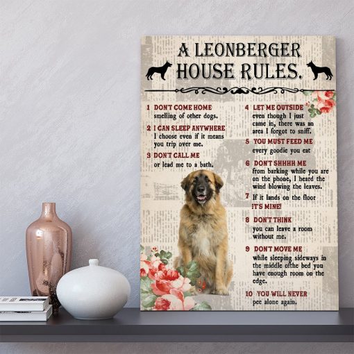 Gearhuman 3D A Leonberger House Rules Canvas GK040244 Canvas