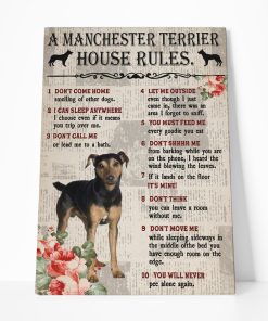 Gearhuman 3D A Manchester Terrier House Rules Canvas GK040269 Canvas 1 Piece Non Frame M