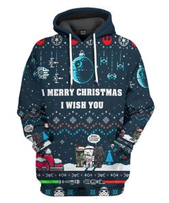 Gearhuman 3D A Merry Christmas I Wish You Custom Tshirt Hoodie Apparel CW29106 3D Apparel Hoodie S