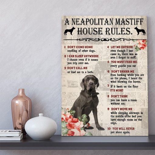 Gearhuman 3D A Neapolitan Mastiff House Rules Canvas GK040264 Canvas