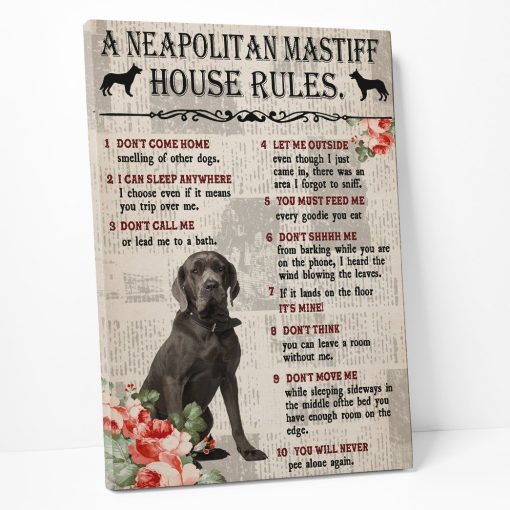 Gearhuman 3D A Neapolitan Mastiff House Rules Canvas GK040264 Canvas