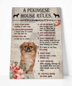 Gearhuman 3D A Pekingese House Rules Canvas GK040238 Canvas 1 Piece Non Frame M