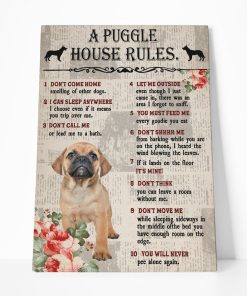 Gearhuman 3D A Puggle House Rules Canvas GK040257 Canvas 1 Piece Non Frame M
