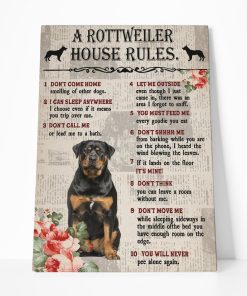 Gearhuman 3D A Rottweiler House Rules Canvas GK04027 Canvas 1 Piece Non Frame M