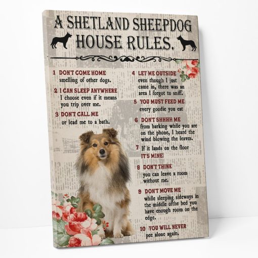 Gearhumans 3D A Shetland Sheepdog House Rules Canvas 7 Gearhuman 3D A Shetland Sheepdog House Rules Canvas GK040214 Canvas