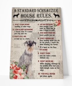Gearhuman 3D A Standard Schnauzer House Rules Canvas GK040254 Canvas 1 Piece Non Frame M