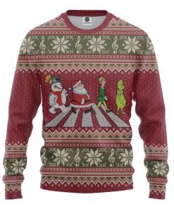 Gearhuman 3D Abbey Road Santa Claus Custom Sweatshirt Apparel GW13103 Sweatshirt Sweatshirt S 