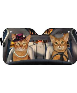 Gearhuman 3D Abyssinian Cat Auto Car Sunshade GV010314 Auto Sunshade 57''x27.5''