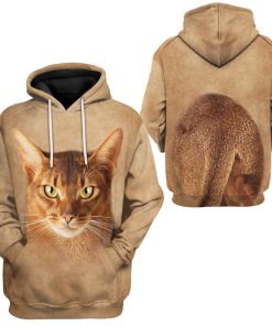 Gearhuman 3D Abyssinian Cat Tshirt Hoodie Apparel ZL21122 3D Apparel 