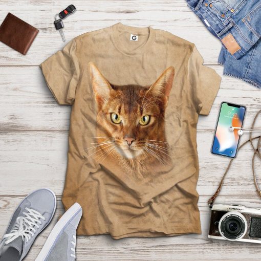 Gearhuman 3D Abyssinian Cat Tshirt Hoodie Apparel ZL21122 3D Apparel