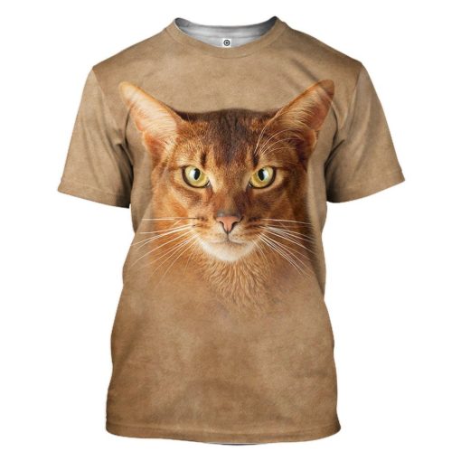 Gearhuman 3D Abyssinian Cat Tshirt Hoodie Apparel ZL21122 3D Apparel T-Shirt S