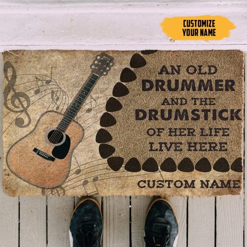 GearHuman 3D Acoustic Guitars An Old Guitarist Custom Doormat GR21014 Doormat