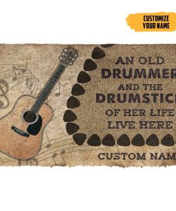 GearHuman 3D Acoustic Guitars An Old Guitarist Custom Doormat GR21014 Doormat Doormat S(15,8''x23,6'') 