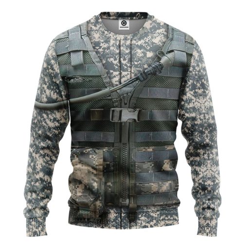 Gearhuman 3D AIRBORNE UNIFORM Custom Name Tshirt Hoodie Appreal CK19117 3D Apparel Long Sleeve S