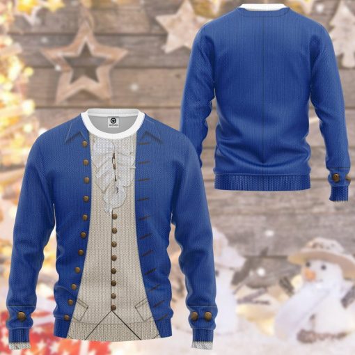 Gearhuman 3D Alexander Hamilton Blue Custom Ugly Sweatshirt GV13105 Sweatshirt