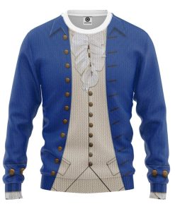 Gearhuman 3D Alexander Hamilton Blue Custom Ugly Sweatshirt GV13105 Sweatshirt Sweatshirt S 