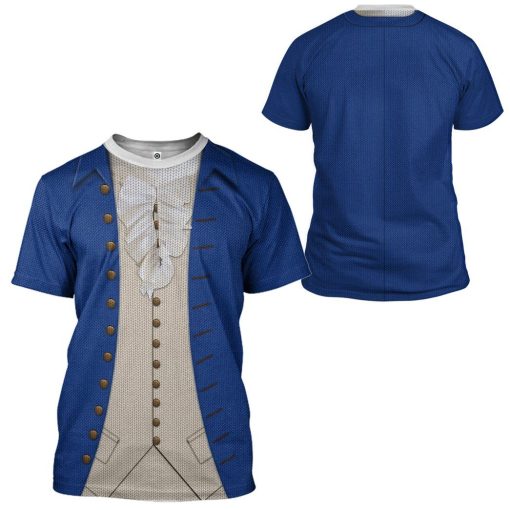 Gearhuman 3D Alexander Hamilton Blue Custom Ugly Tshirt GV13105 3D T-shirt