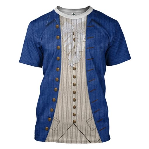 Gearhuman 3D Alexander Hamilton Blue Custom Ugly Tshirt GV13105 3D T-shirt T-Shirt S