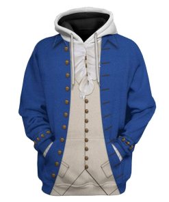 Gearhuman 3D Alexander Hamilton Custom Hoodie Apparel GV160730 3D Custom Fleece Hoodies Hoodie Blue S