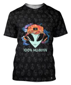 Gearhuman 3D Alien Custom Tshirt Apparel GC23093 3D T-shirt T-Shirt S 