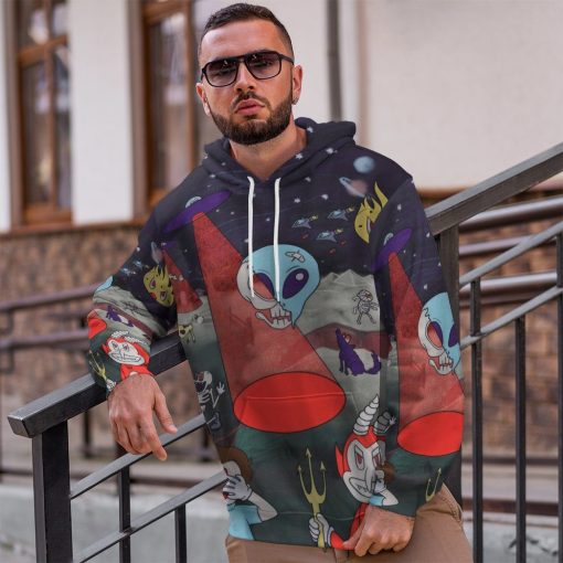 Gearhuman 3D Alien Skull Custom Hoodie Apparel GW12103 3D Apparel