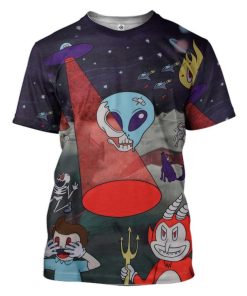 Gearhuman 3D Alien Skull Custom Tshirt Apparel GW12103 3D T-shirt T-Shirt S 