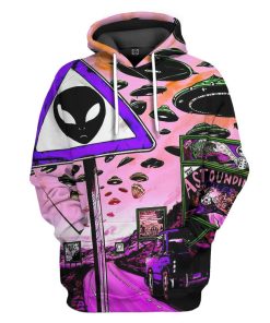 Gearhuman 3D Aliens Are Coming To Earth Custom Hoodie Apparel GC23095 3D Apparel Hoodie S 