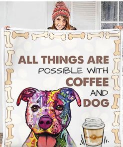 Gearhuman 3D All Things Are Possible With Coffee And Dog Custom Quilt GC13109 Quilt Quilt Twins 