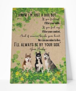 Gearhuman 3D Always By Your Side Husky St Patrick Canvas GK190212 Canvas 1 Piece Non Frame M