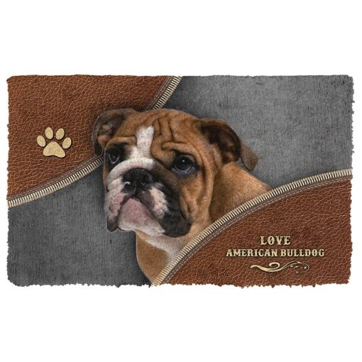 Gearhuman 3D American Bulldog Doormat GV24024 Doormat Doormat S(15,8''x23,6'')