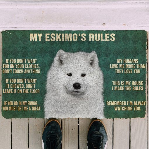 Gearhuman 3D American Eskimo's Rules Doormat GK250124 Doormat