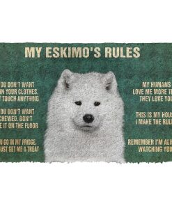 Gearhuman 3D American Eskimo's Rules Doormat GK250124 Doormat Doormat S(15,8''x23,6'')
