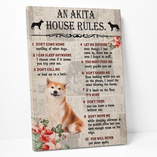 Gearhuman 3D An Akita House Rules Canvas GK040240 Canvas