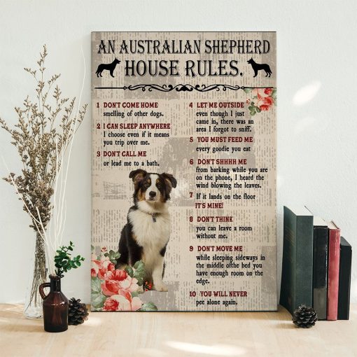 Gearhuman 3D An Australian Shepherd House Rules Canvas GK040224 Canvas