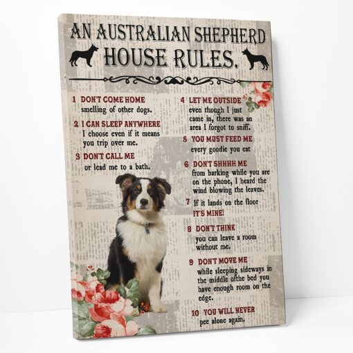Gearhuman 3D An Australian Shepherd House Rules Canvas GK040224 Canvas