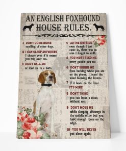 Gearhuman 3D An English Foxhound House Rules Canvas GK040260 Canvas 1 Piece Non Frame M