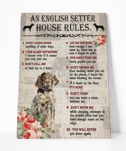 Gearhuman 3D An English Setter House Rules Canvas GK040248 Canvas 1 Piece Non Frame M