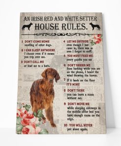 Gearhuman 3D An Irish Red and White Setter House Rules Canvas GK040247 Canvas 1 Piece Non Frame M