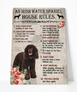 Gearhuman 3D An Irish Water Spaniel House Rules Canvas GK040268 Canvas 1 Piece Non Frame M