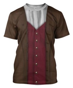 Gearhuman 3D Ancient Costume Thomas Jefferson Custom T-shirt Apparel GV09093 3D T-shirt T-Shirt S 