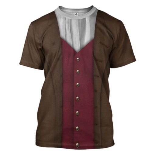 Gearhuman 3D Ancient Costume Thomas Jefferson Custom T-shirt Apparel GV09093 3D T-shirt T-Shirt S