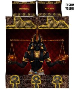 Gearhuman 3D Ancient Egypt God Custom Name Quilt Set GW06016 Quilt Set Quilt Set Twin 